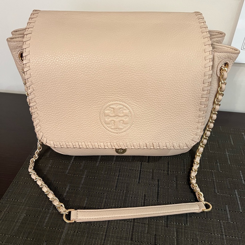 Tory Burch Marion Leather Chain-link Shoulder Bag